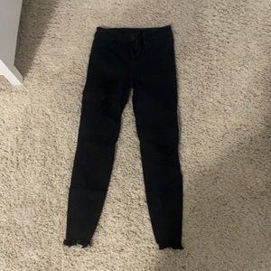 American Eagle Skinny Black Jeans (w/Rips)